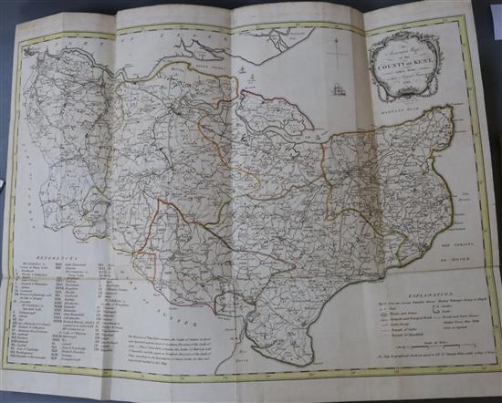 Hasted, Edward - The History and Topographical Survey of the County of Kent, 1st edition, 4 vols, folio,